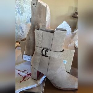 Christian Louboutin 70mm Chelsea Boots In Roca